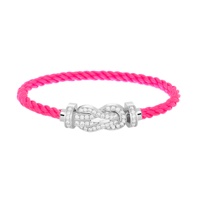 [⭐Mirelle]CHANCE LARGE 8 FIGURE BUCKLE FULL DIAMOND BRACELET SILVER