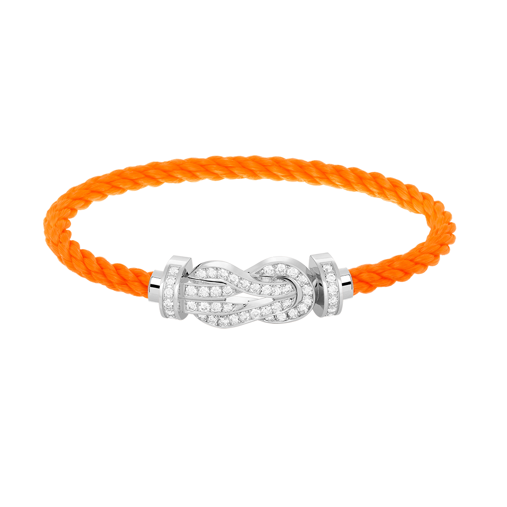 [⭐Mirelle]CHANCE LARGE 8 FIGURE BUCKLE FULL DIAMOND BRACELET SILVER