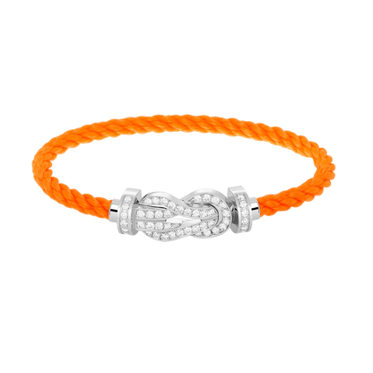 [⭐Mirelle]CHANCE LARGE 8 FIGURE BUCKLE FULL DIAMOND BRACELET SILVER