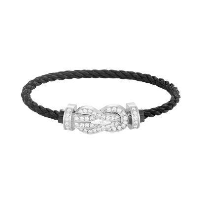 [⭐Mirelle]CHANCE LARGE 8 FIGURE BUCKLE FULL DIAMOND BRACELET SILVER