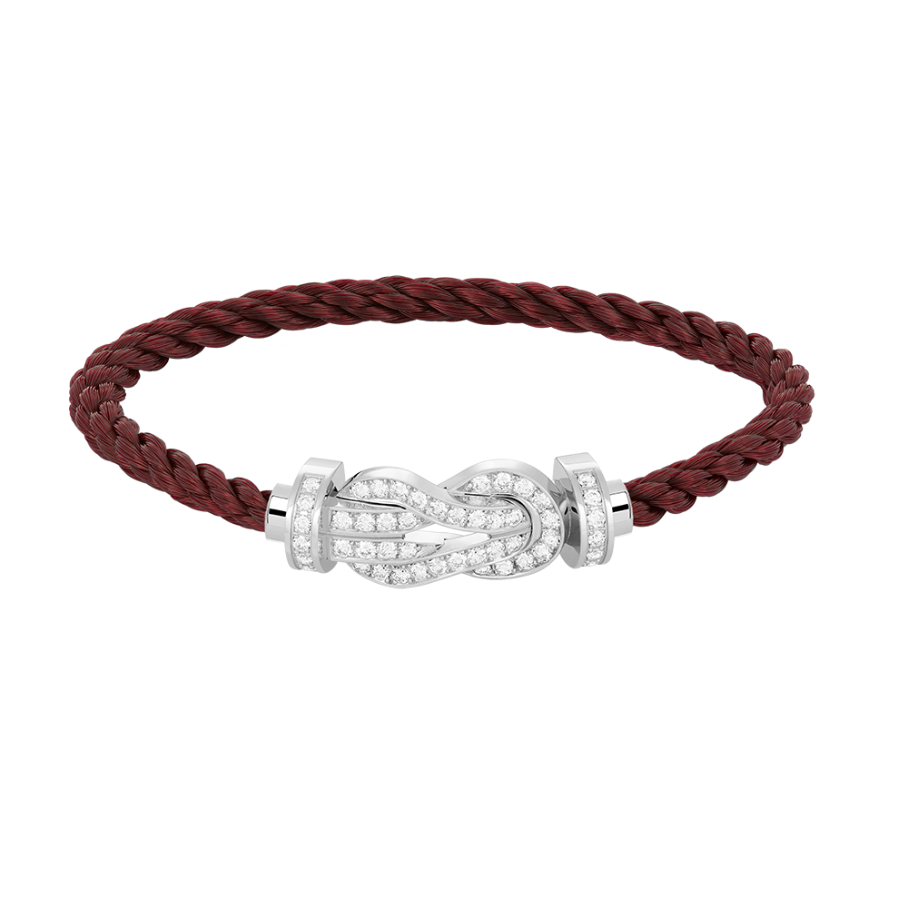 [⭐Mirelle]CHANCE LARGE 8 FIGURE BUCKLE FULL DIAMOND BRACELET SILVER