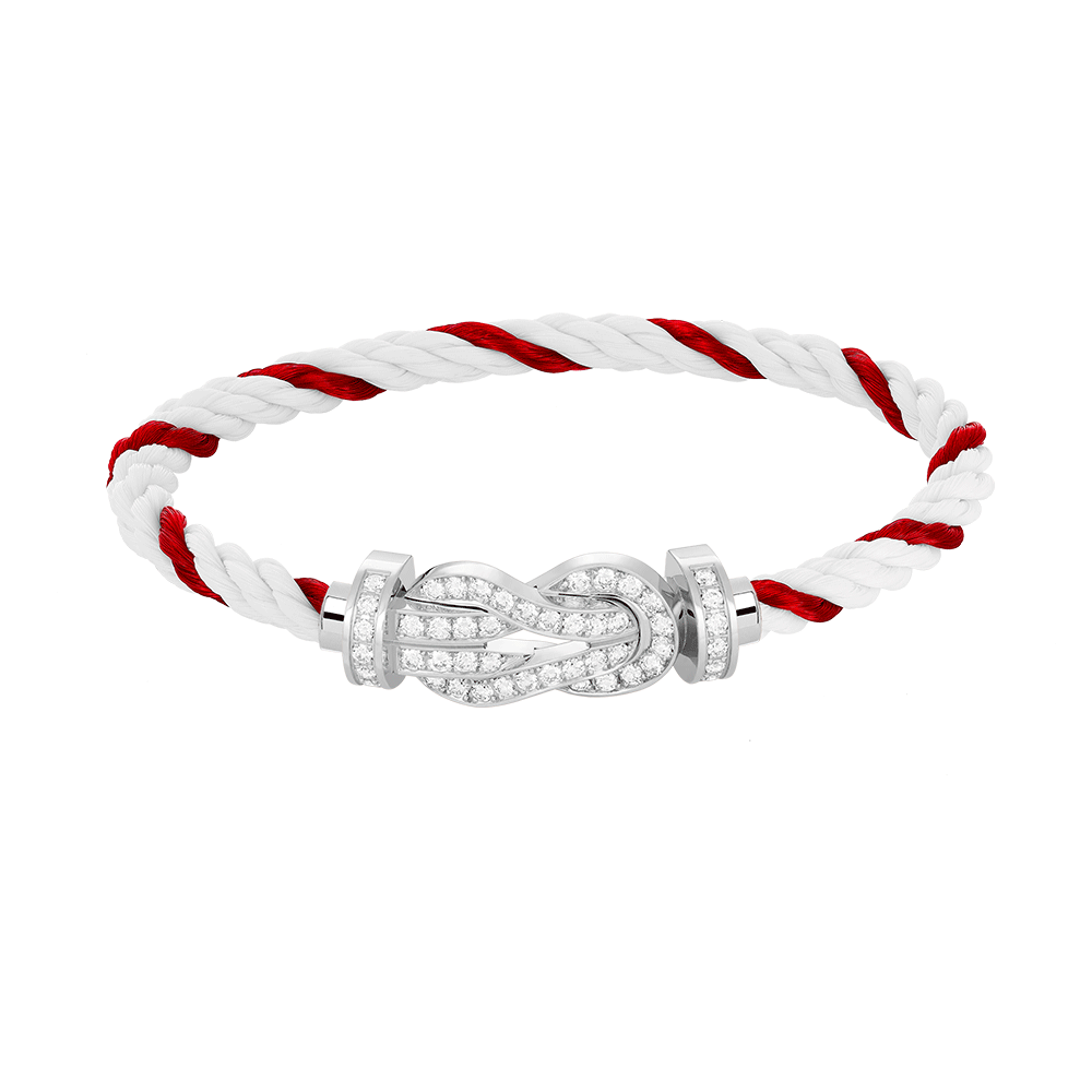 [⭐Mirelle]CHANCE LARGE 8 FIGURE BUCKLE FULL DIAMOND BRACELET SILVER