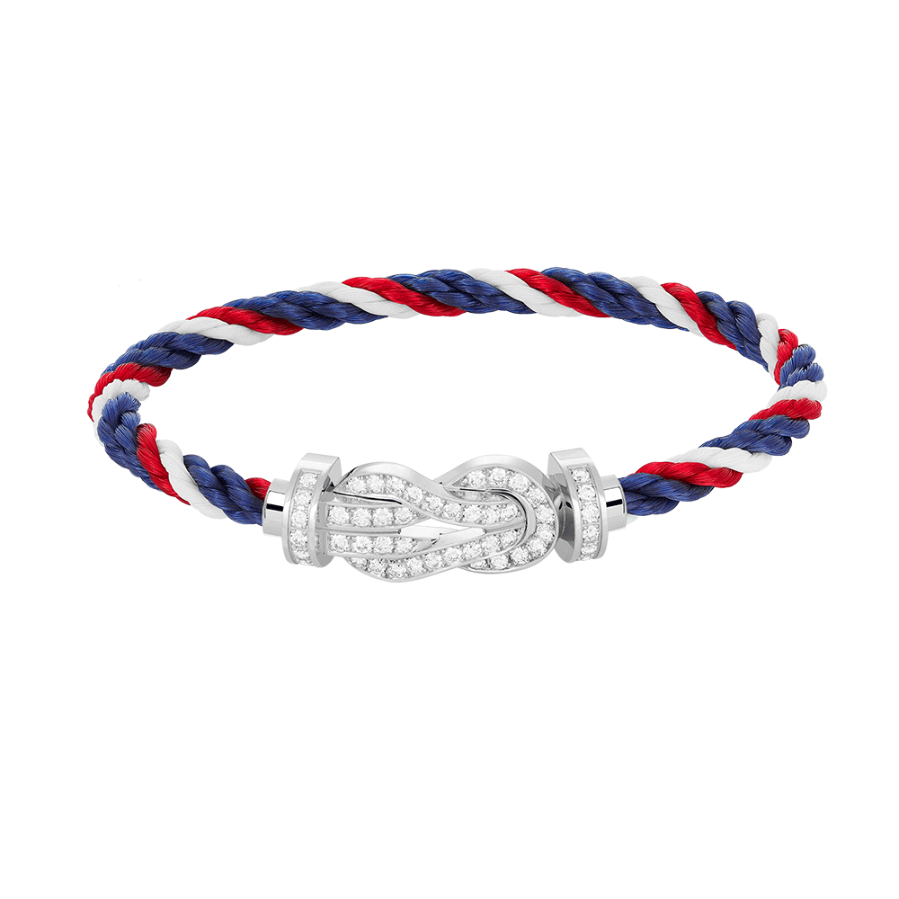 [⭐Mirelle]CHANCE LARGE 8 FIGURE BUCKLE FULL DIAMOND BRACELET SILVER