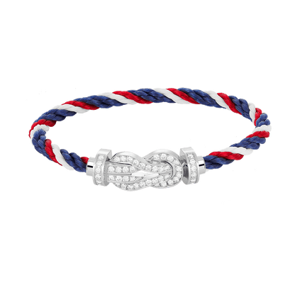 [⭐Mirelle]CHANCE LARGE 8 FIGURE BUCKLE FULL DIAMOND BRACELET SILVER