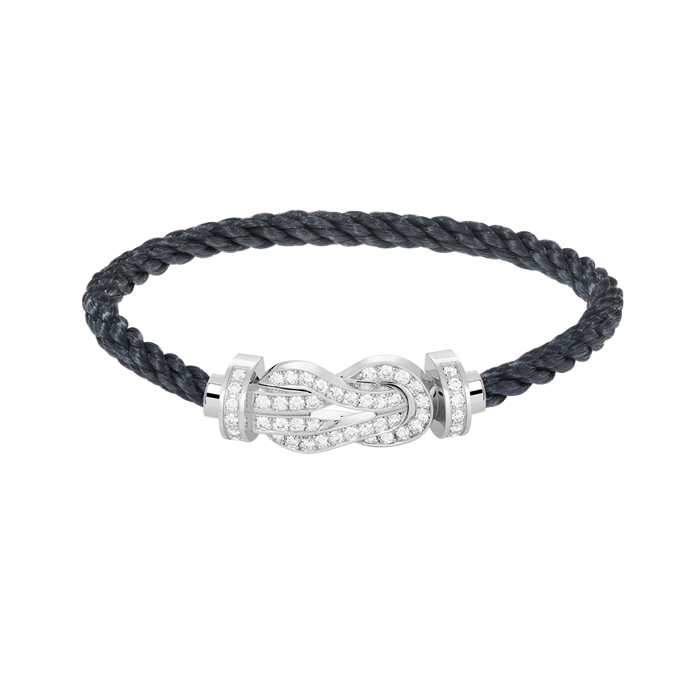 [⭐Mirelle]CHANCE LARGE 8 FIGURE BUCKLE FULL DIAMOND BRACELET SILVER