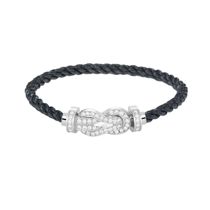 [⭐Mirelle]CHANCE LARGE 8 FIGURE BUCKLE FULL DIAMOND BRACELET SILVER