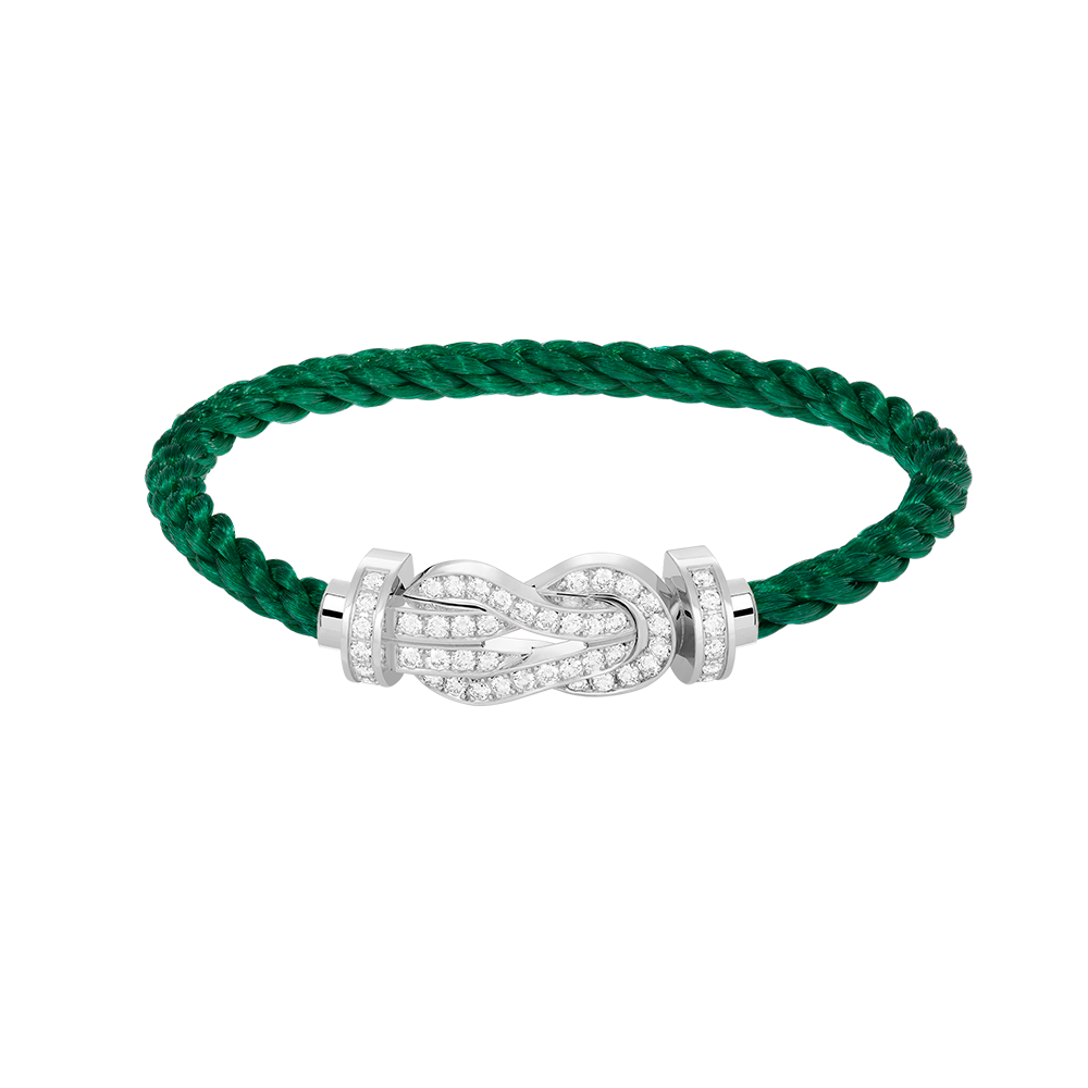 [⭐Mirelle]CHANCE LARGE 8 FIGURE BUCKLE FULL DIAMOND BRACELET SILVER