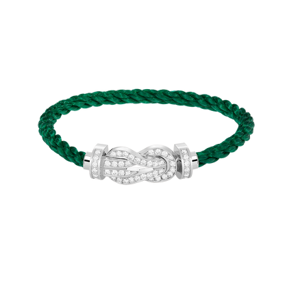 [⭐Mirelle]CHANCE LARGE 8 FIGURE BUCKLE FULL DIAMOND BRACELET SILVER