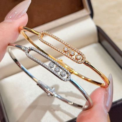 [⭐Mirelle]Move Pavé Diamond Bangle Bracelet M