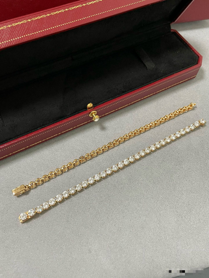 [⭐Mirelle jewelrys]TENNIS BRACELET WITH FULL DIAMOND SETTING