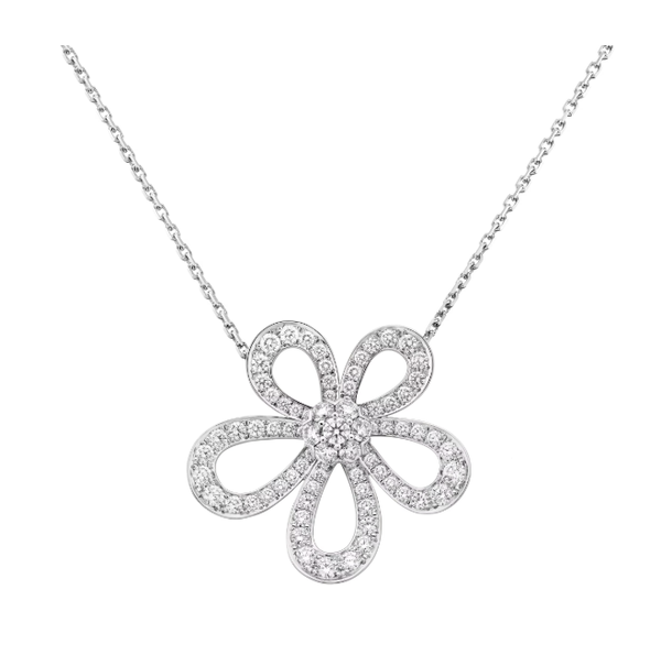 [⭐Mirelle]FLOWERLACE NECKLACE FULL DIAMONDS