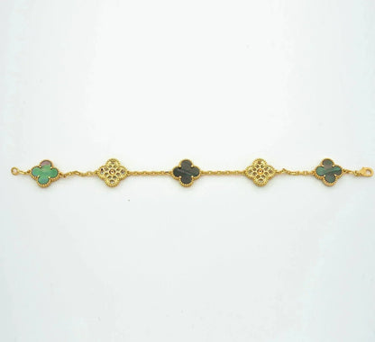 [⭐Mirelle] CLOVER 5 MOTIF GRAY MOP BRACELET COLLECTION