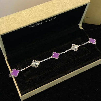 [⭐Mirelle] CLOVER 5 MOTIF VIOLET BRACELET COLLECTION