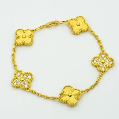 [⭐Mirelle] CLOVER 5 MOTIF LASER BRACELET COLLECTION