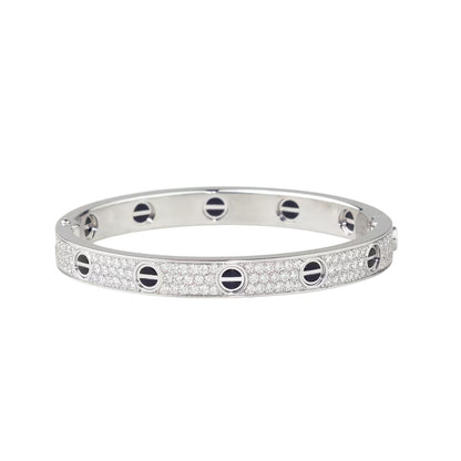 [⭐Mirelle]LOVE BRACELET 6.1MM DIAMOND-PAVED CERAMIC