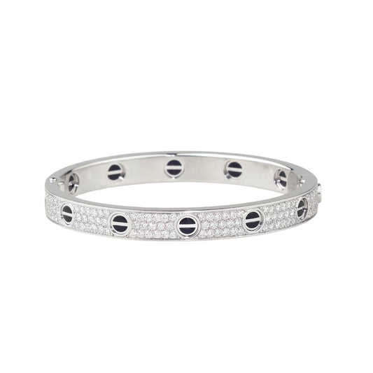 [⭐Mirelle]LOVE BRACELET 6.1MM DIAMOND-PAVED CERAMIC