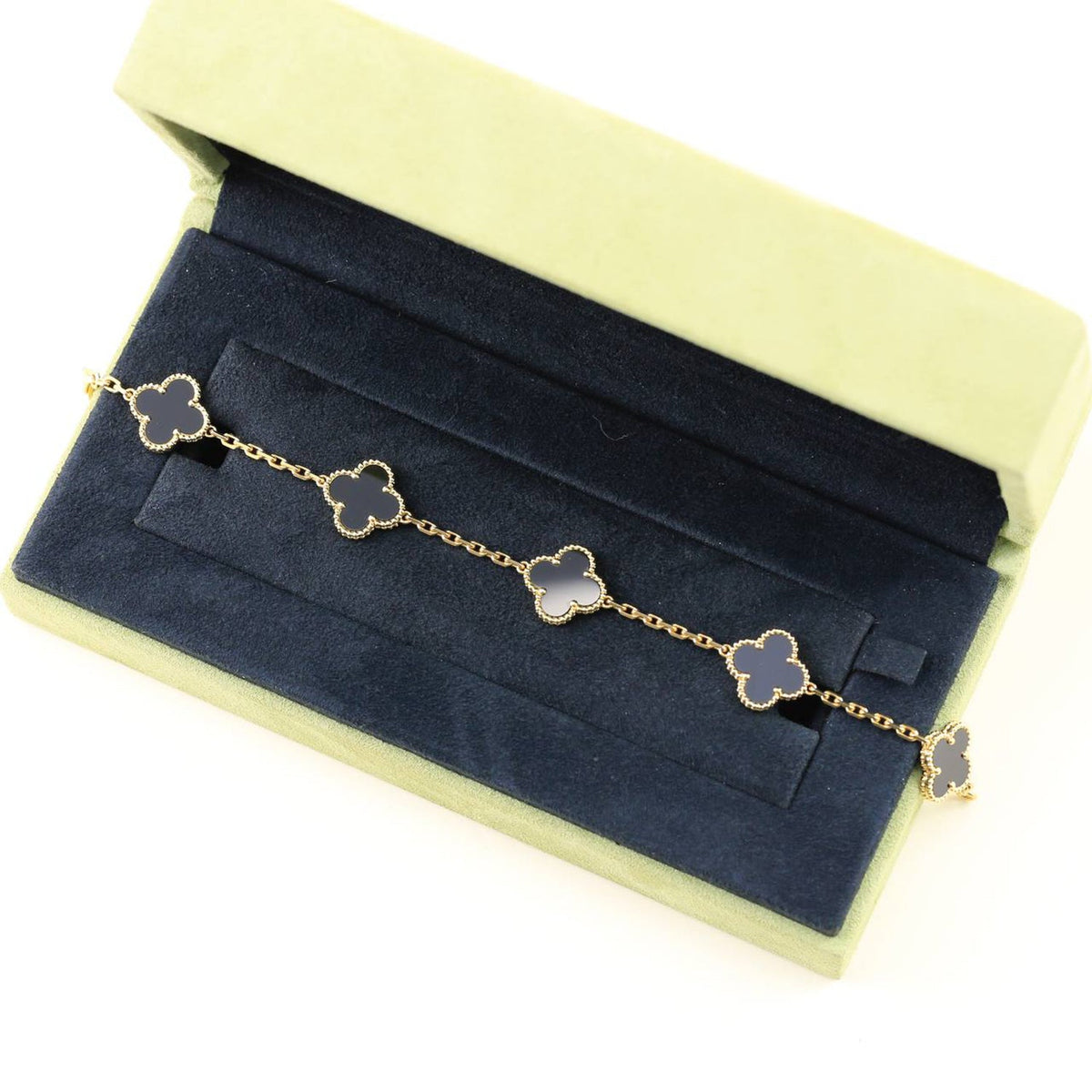 [⭐Mirelle] CLOVER 5 MOTIF ONYXS BRACELET COLLECTION