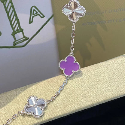 [⭐Mirelle] CLOVER 5 MOTIF VIOLET BRACELET COLLECTION