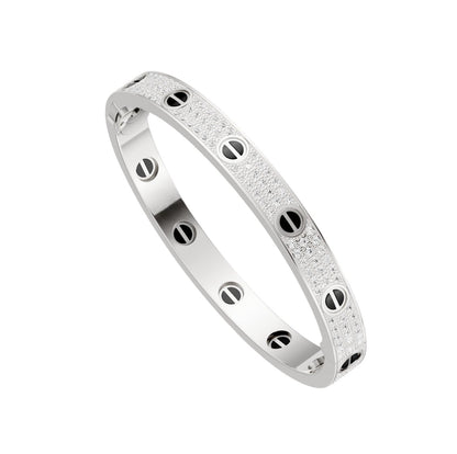 [⭐Mirelle]LOVE BRACELET 6.1MM DIAMOND-PAVED CERAMIC