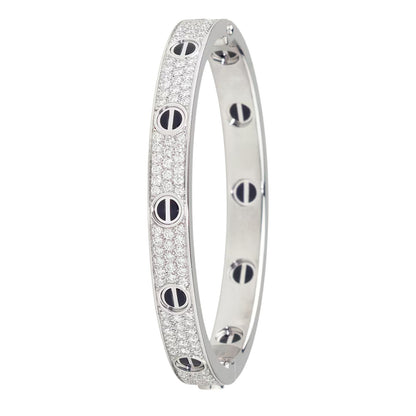 [⭐Mirelle]LOVE BRACELET 6.1MM DIAMOND-PAVED CERAMIC