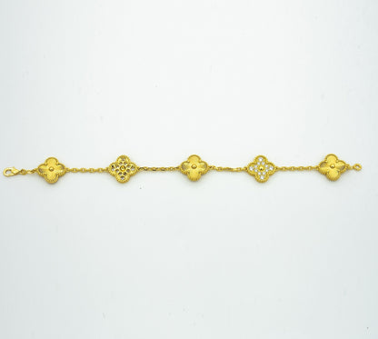 [⭐Mirelle] CLOVER 5 MOTIF LASER BRACELET COLLECTION