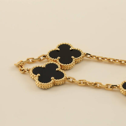 [⭐Mirelle] CLOVER 5 MOTIF ONYXS BRACELET COLLECTION