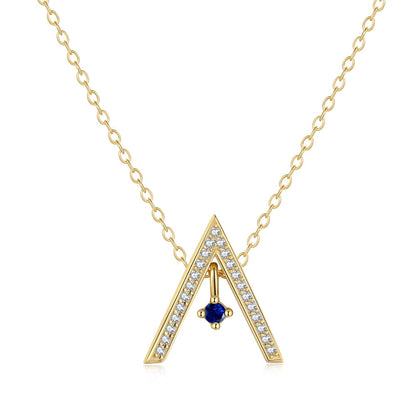 [Mirelle Jewelry]Sparkling "A" Shape Necklace