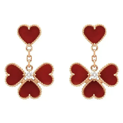 [⭐Mirelle]SWEET CLOVER CARNELIAN EARRINGS
