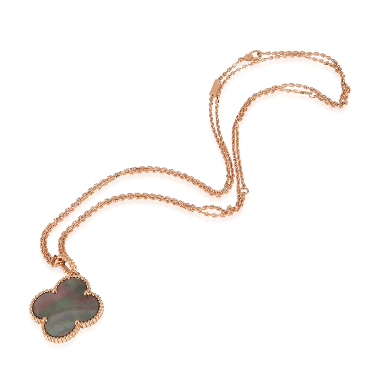 [⭐Mirelle]CLOVER 25MM GOLD DARK MOP BIG CLOVER NECKLACE