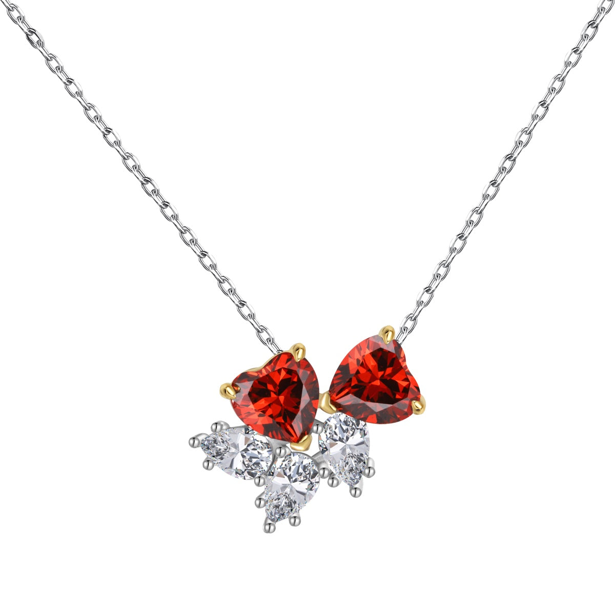 [Mirelle Jewelry]Dainty Red Heart Necklace