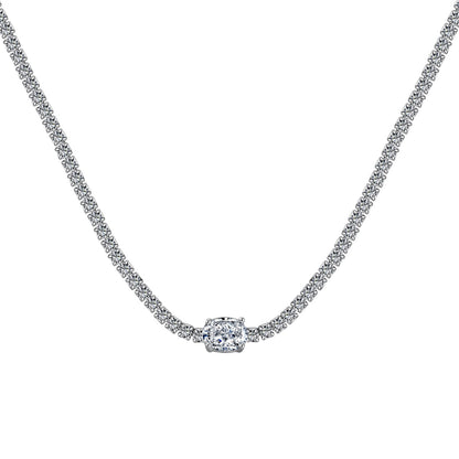[Mirelle Jewelry]1.0 Carat Shining Oval Cut Necklace