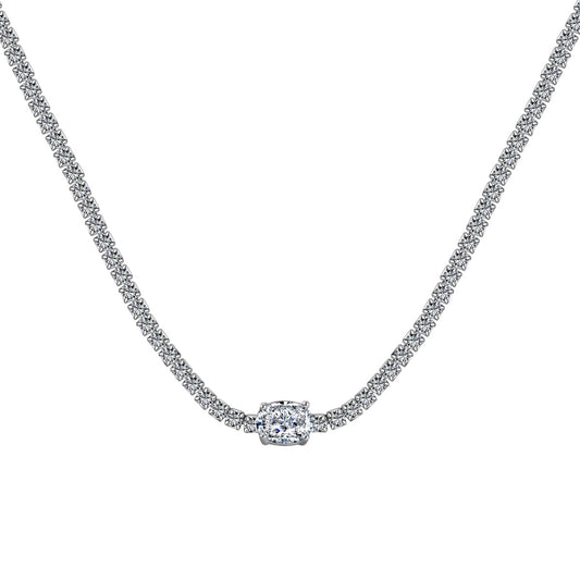 [Mirelle Jewelry]1.0 Carat Shining Oval Cut Necklace