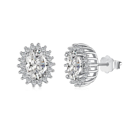 [Mirelle Jewelry]Delicate Radiant Oval Cut Daily Earrings