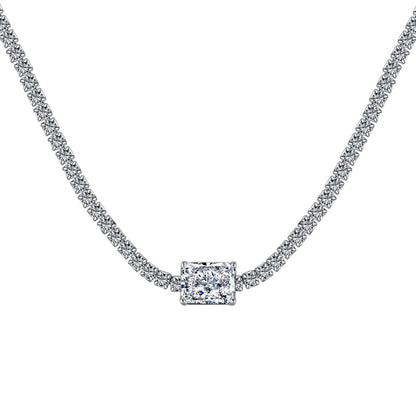 [Mirelle Jewelry]2.0 carat Ornate Emerald Cut Necklace