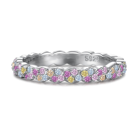 [Mirelle Jewelry]Dainty Ebullient Round Cut Daily Ring