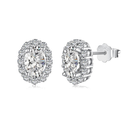 [Mirelle Jewelry]Delicate Unique Oval Cut Daily Earrings