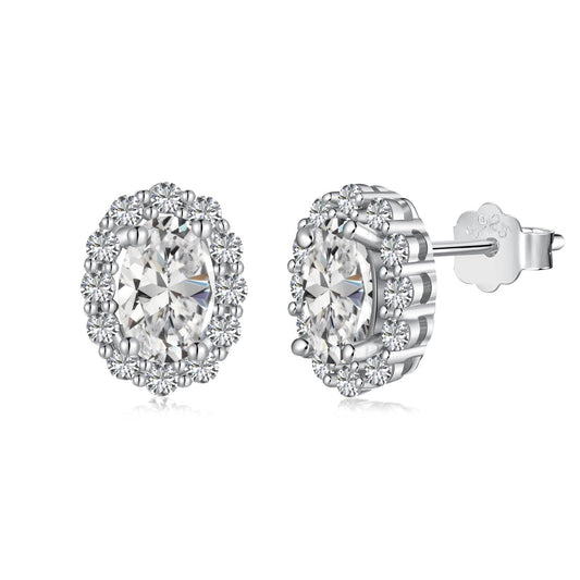 [Mirelle Jewelry]Delicate Unique Oval Cut Daily Earrings