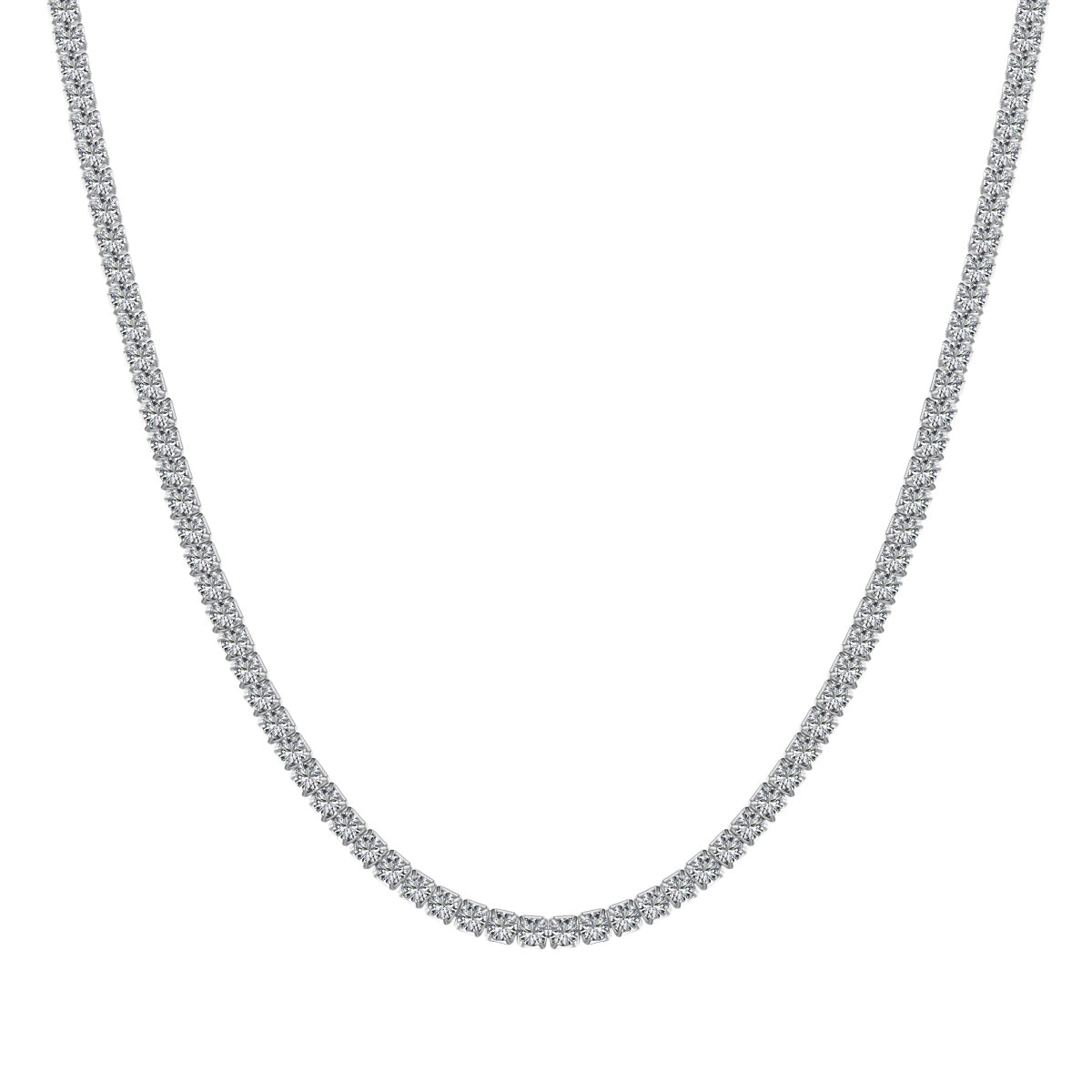 [Mirelle Jewelry]Delicate Round Shape Tennis Necklace