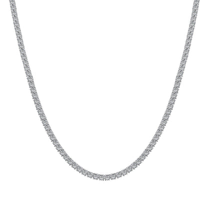 [Mirelle Jewelry]Delicate Round Shape Tennis Necklace