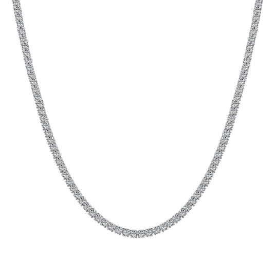 [Mirelle Jewelry]Delicate Round Shape Tennis Necklace