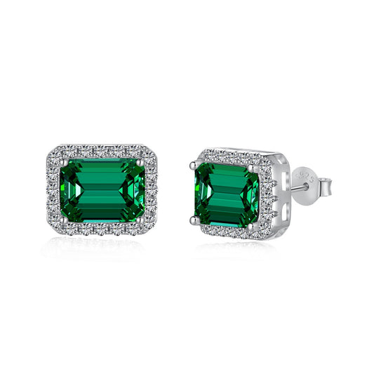 [Mirelle Jewelry]Luxurious Dainty Emerald Cut Banquet Earrings
