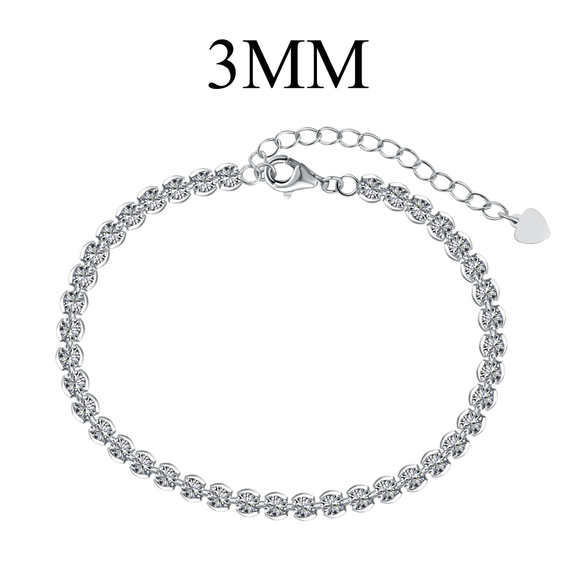 [Mirelle Jewelry]Ornate  Sparkling Round Cut Daily Bracelet