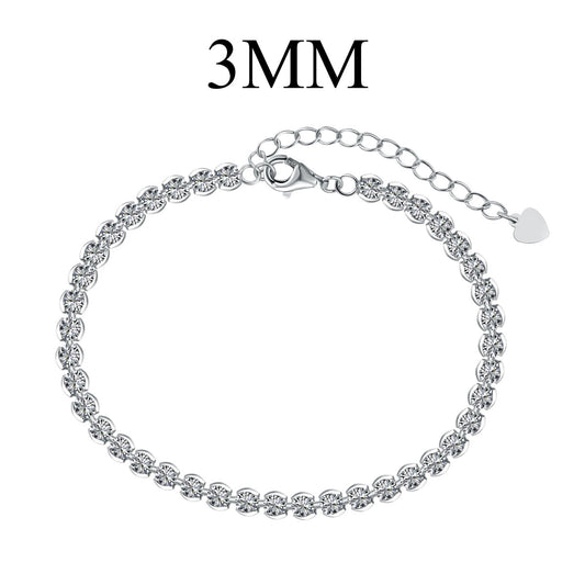 [Mirelle Jewelry]Ornate  Sparkling Round Cut Daily Bracelet