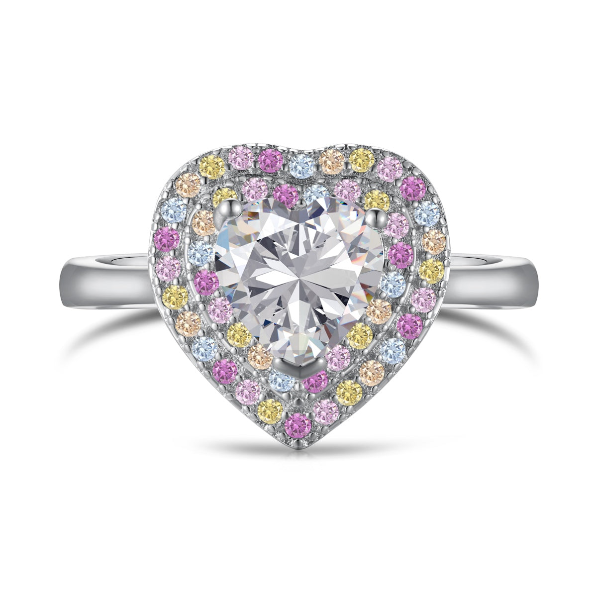 [Mirelle Jewelry]Delicate Ebullient Heart Shape Wedding Ring