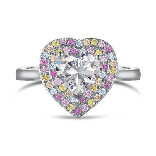 [Mirelle Jewelry]Delicate Ebullient Heart Shape Wedding Ring
