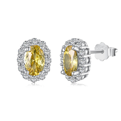 [Mirelle Jewelry]Delicate Unique Oval Cut Daily Earrings