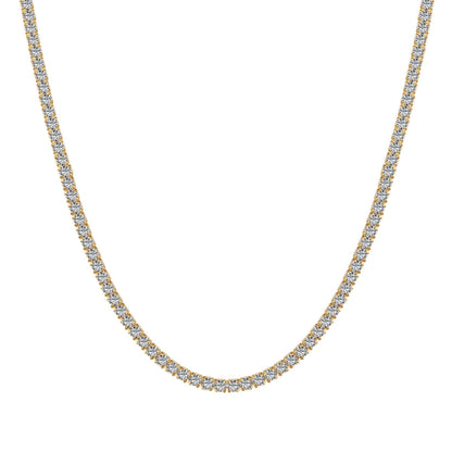 [Mirelle Jewelry]Delicate Round Shape Tennis Necklace