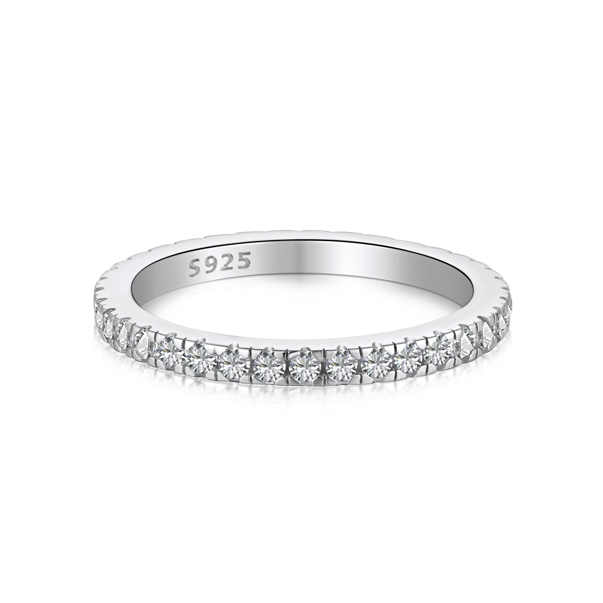[Mirelle Jewelry]Delicate Sparkling Round Cut Daily Ring