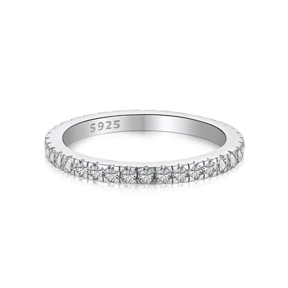 [Mirelle Jewelry]Delicate Sparkling Round Cut Daily Ring