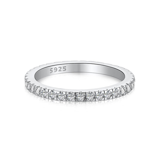 [Mirelle Jewelry]Delicate Sparkling Round Cut Daily Ring